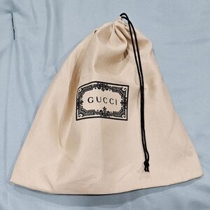 Authentic Gucci Empty Brown Silk Satin Drawstring Dust Bag Protector Storage New